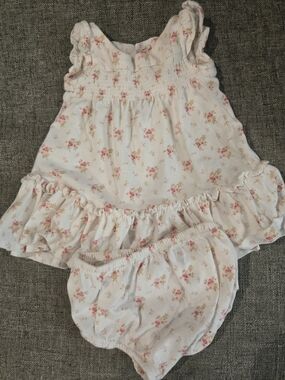 Ralph Lauren Floral Smocked Dress & Bloomers Set | 3M